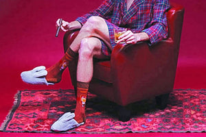 FOOT TRAFFIC Mens BOURBON & CIGARS Socks - Novelty Socks for Less