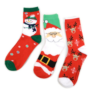 PARQUET Brand Ladies 3 Pair Of CHRISTMAS Socks - Novelty Socks for Less
