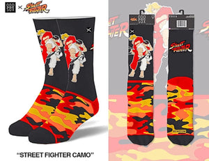 STREET FIGHTER Men’s CAMO Socks ODD SOX Brand - Novelty Socks for Less