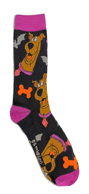 SCOOBY DOO Men’s HALLOWEEN Socks With BATS - Novelty Socks for Less