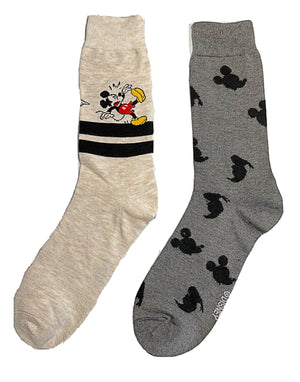 DISNEY Men’s 2 Pair Of MICKEY MOUSE & DONALD DUCK Socks - Novelty Socks for Less