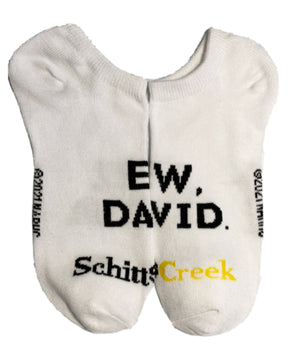 SCHITT’S CREEK TV SHOW Ladies 5 Pair Of No Show Socks ‘EW DAVID’ - Novelty Socks for Less