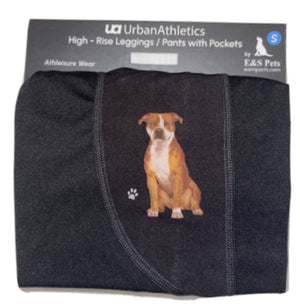 URBAN ATHLETICS Ladies PIT BULL High Rise Leggings With Pockets E&S Pets - Novelty Socks for Less