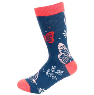 PARQUET BRAND Ladies BUTTERFLIES Socks - Novelty Socks for Less