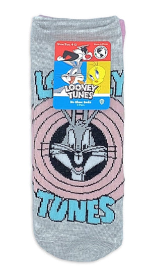 LOONEY TUNES Ladies 3 Pair Of No Show TWEETY & SYLVESTER - Novelty Socks for Less