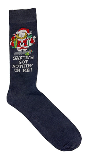 GARFIELD & ODIE Mens CHRISTMAS Socks 'SANTA'S GOT NOTHIN' ON ME!' - Novelty Socks for Less
