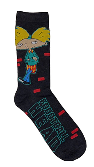 HEY ARNOLD Men’s Socks ‘FOOTBALL HEAD’ - Novelty Socks for Less