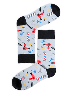 PARQUET Brand Ladies BARBER SHOP Socks - Novelty Socks for Less