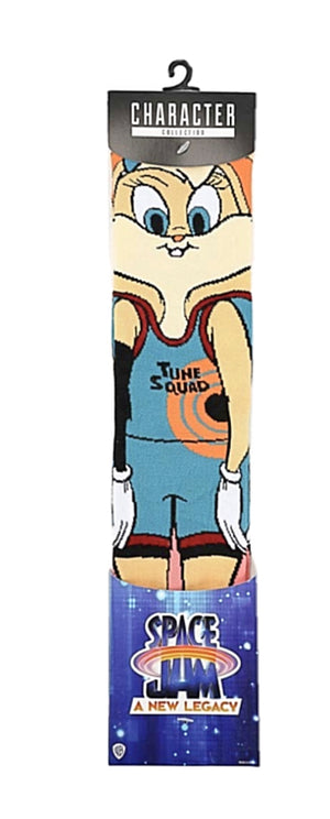 LOONEY TUNES Men’s LOLA BUNNY SPACE JAM TUNE SQUAD 360 Socks BIOWORLD BRAND - Novelty Socks for Less