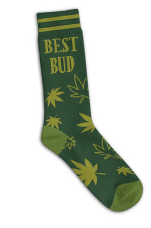 FUNATIC Brand Unisex Socks MARIJUANA ‘BEST BUD’ - Novelty Socks for Less