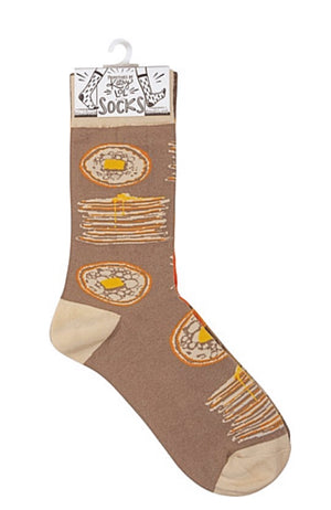 PRIMITIVES BY KATHY Unisex PANCAKES & MAPLE SYRUP Socks - Novelty Socks for Less