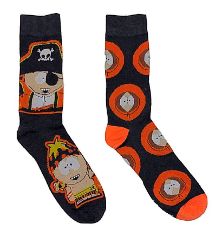 SOUTH PARK Men’s 2 Pair Of  HALLOWEEN Socks TRICK OR TREAT PUMPKINS