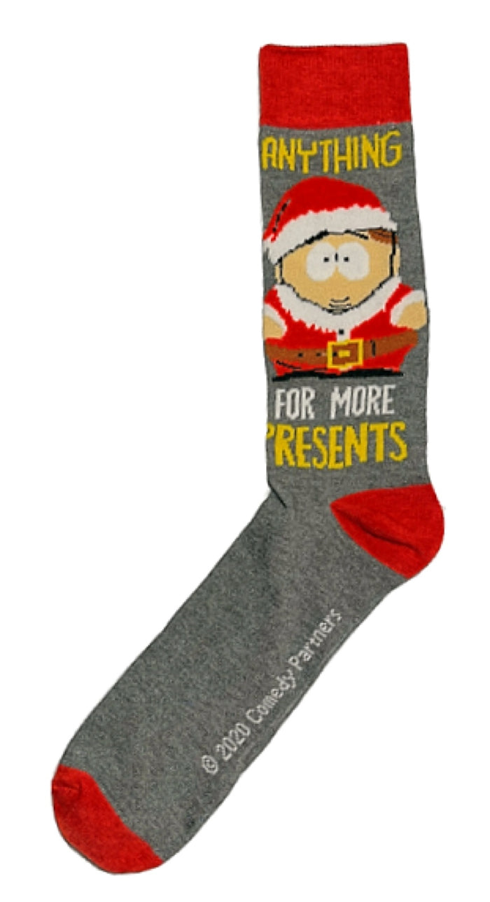 SOUTH PARK MEN’S CHRISTMAS SOCKS ‘ANYTHING FOR MORE PRESENTS’