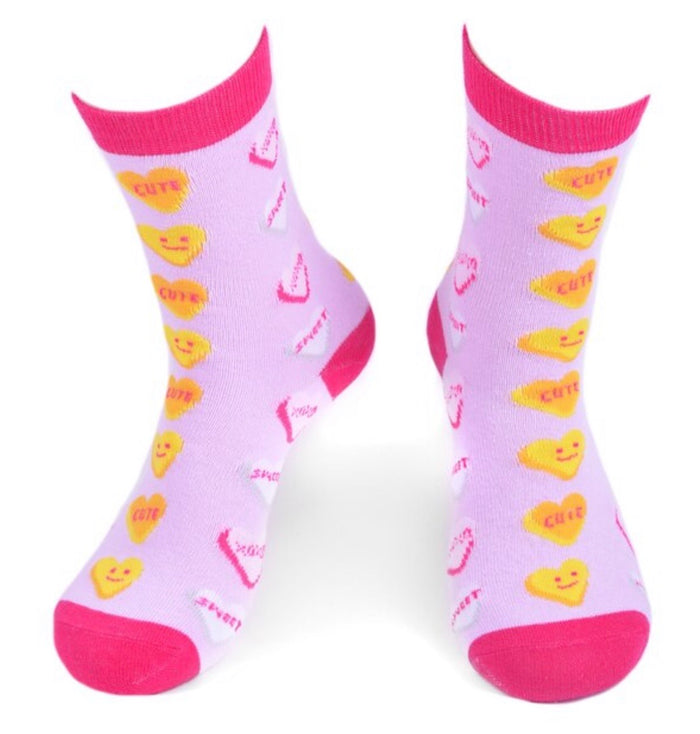 PARQUET BRAND Ladies VALENTINES DAY Socks HEART SHAPED CANDY