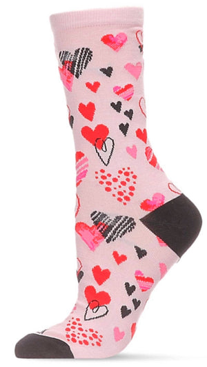 MeMoi BRAND LADIES VALENTINES DAY HEARTS SOCKS - Novelty Socks for Less