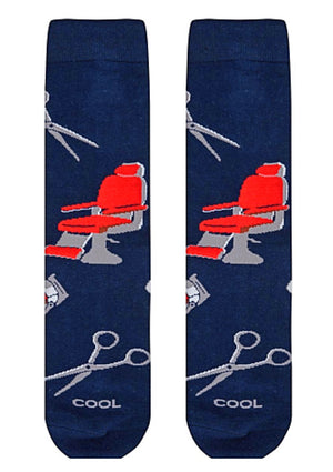 COOL SOCKS Brand Men’s BARBER SHOP Socks - Novelty Socks for Less