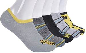 DISNEY Ladies 5 Pair Of No Show Liner Socks ‘GO WILD’ - Novelty Socks for Less