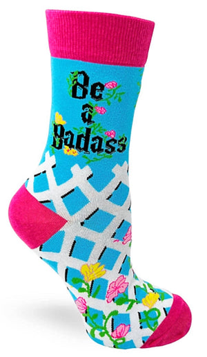 FABDAZ BRAND LADIES ‘BE A BADASS’ SOCKS - Novelty Socks for Less