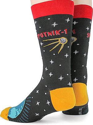 FOOT TRAFFIC Brand Mens SPUTNIK-1 Socks - Novelty Socks for Less