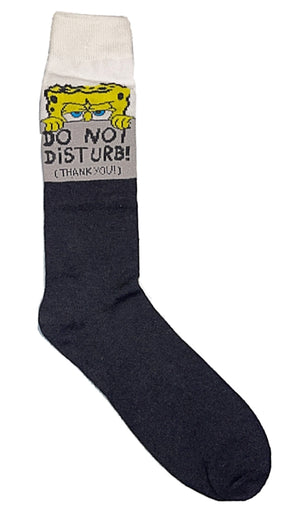 SPONGEBOB SQUAREPANTS Men’s Socks ‘DO NOT DISTURB! (THANK YOU) - Novelty Socks for Less
