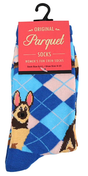 PARQUET BRAND Ladies GERMAN SHEPHERD Dog - Novelty Socks for Less