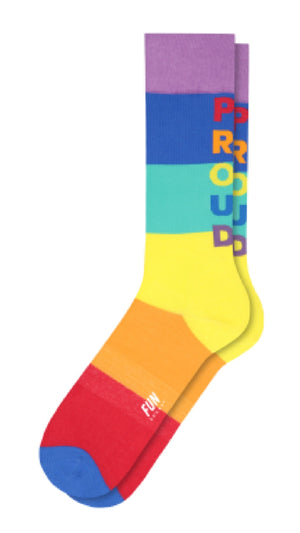 FUN SOCKS Brand Men’s PRIDE Socks - Novelty Socks for Less
