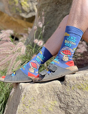OOOH YEAH Brand Men’s MUSHROOM Socks ‘LET THAT SHIITAKE GO’ - Novelty Socks for Less