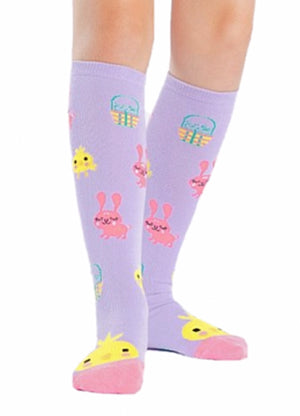 SOCK IT TO ME Brand GIRLS KNEE HIGH SOCKS HOPPY EASTER SHOE SIZE 1-5 - Novelty Socks for Less