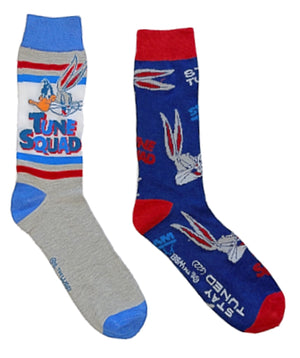 LOONEY TUNES SPACE JAM Men’s 2 Pair Of Socks TUNE SQUAD - Novelty Socks for Less