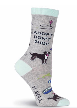 K. Bell Ladies ADOPT DON’T SHOP Socks - Novelty Socks for Less