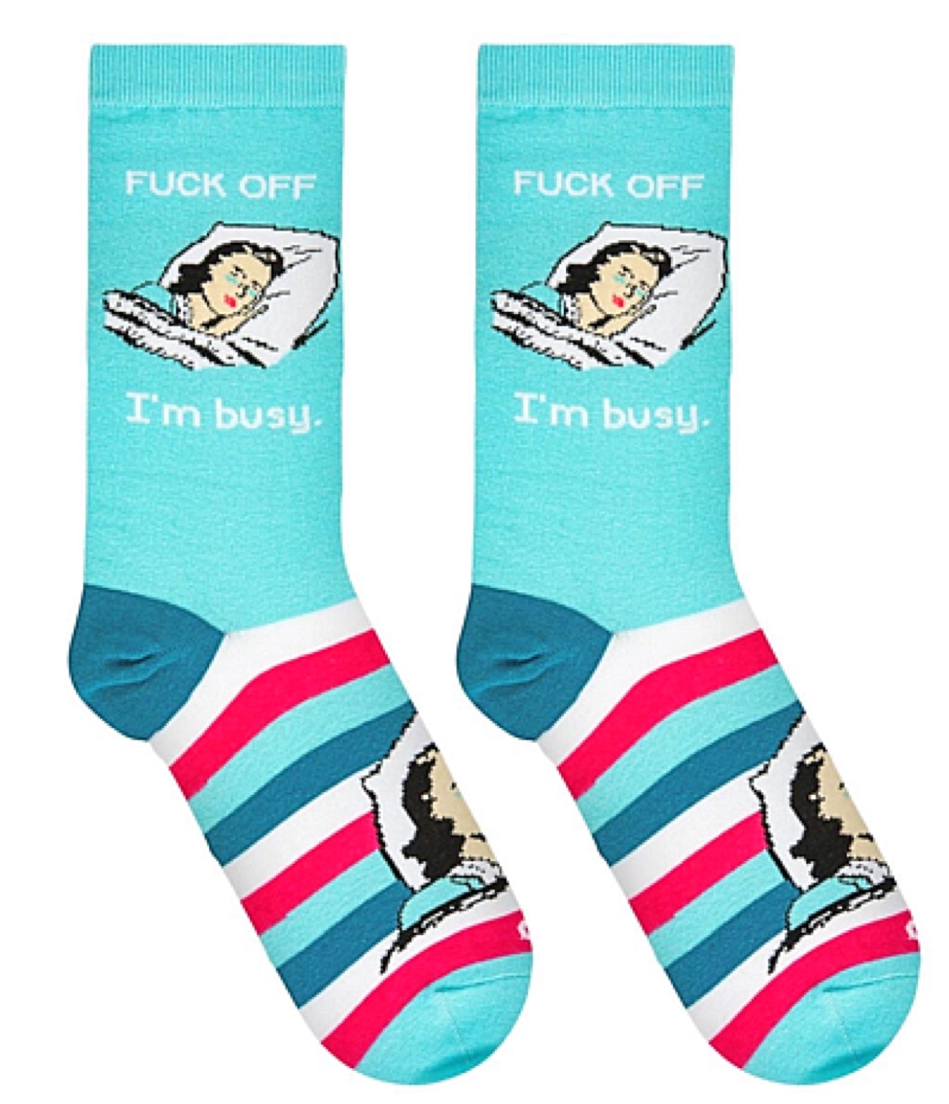 COOL SOCKS BRAND LADIES 'FUCK OFF I'M BUSY' SOCKS