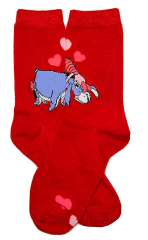 DISNEY WINNIE THE POOH LADIES VALENTINES DAY 3 PAIR OF SOCKS ‘BEE MINE’ - Novelty Socks for Less