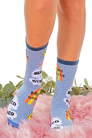 OOOH YEAH Brand Ladies ‘WAY TOO BLESSED TO BE STRESSED’ Socks - Novelty Socks for Less
