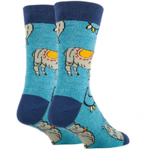 OOOH YEAH Brand Men’s LLAMA Socks ‘HEY BOO’ - Novelty Socks for Less
