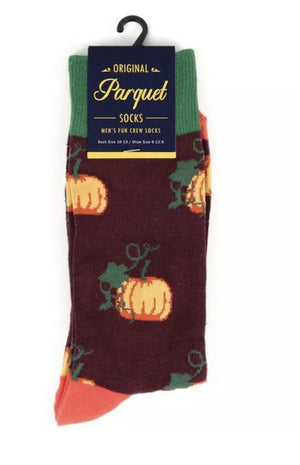 Parquet Brand Men’s HALLOWEEN PUMPKINS - Novelty Socks for Less