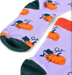Parquet Brand Ladies PUMPKIN Halloween - Novelty Socks for Less