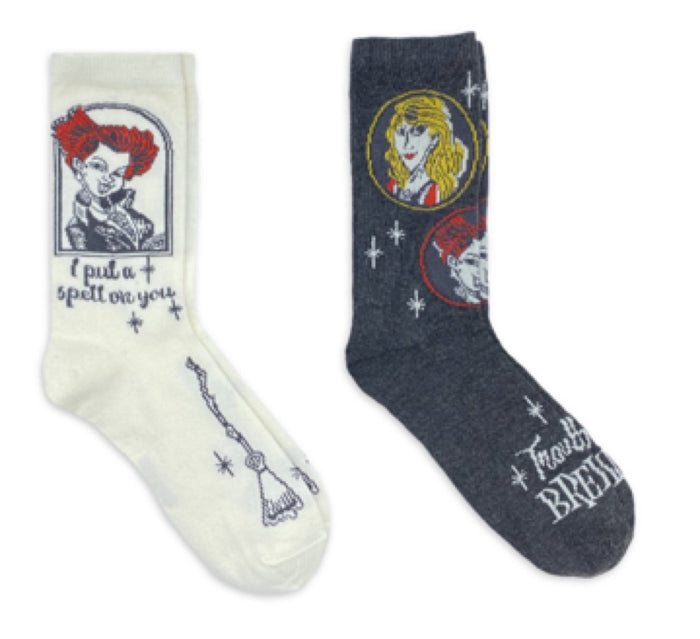 HOCUS POCUS LADIES 2 Pair Of HALLOWEEN Socks ‘I PUT A SPELL ON YOU’