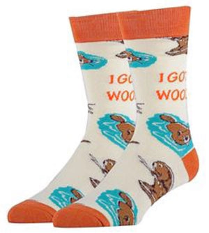 OOOH YEAH Brand Men’s BEAVER Socks ‘I GOT WOOD’ - Novelty Socks for Less