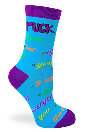 FABDAZ Brand Ladies FUCK EVERYTHING Socks - Novelty Socks for Less