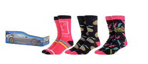 BACK TO THE FUTURE MEN’S 3 PAIR OF SOCKS GIFT SET BIOWORLD BRAND - Novelty Socks for Less