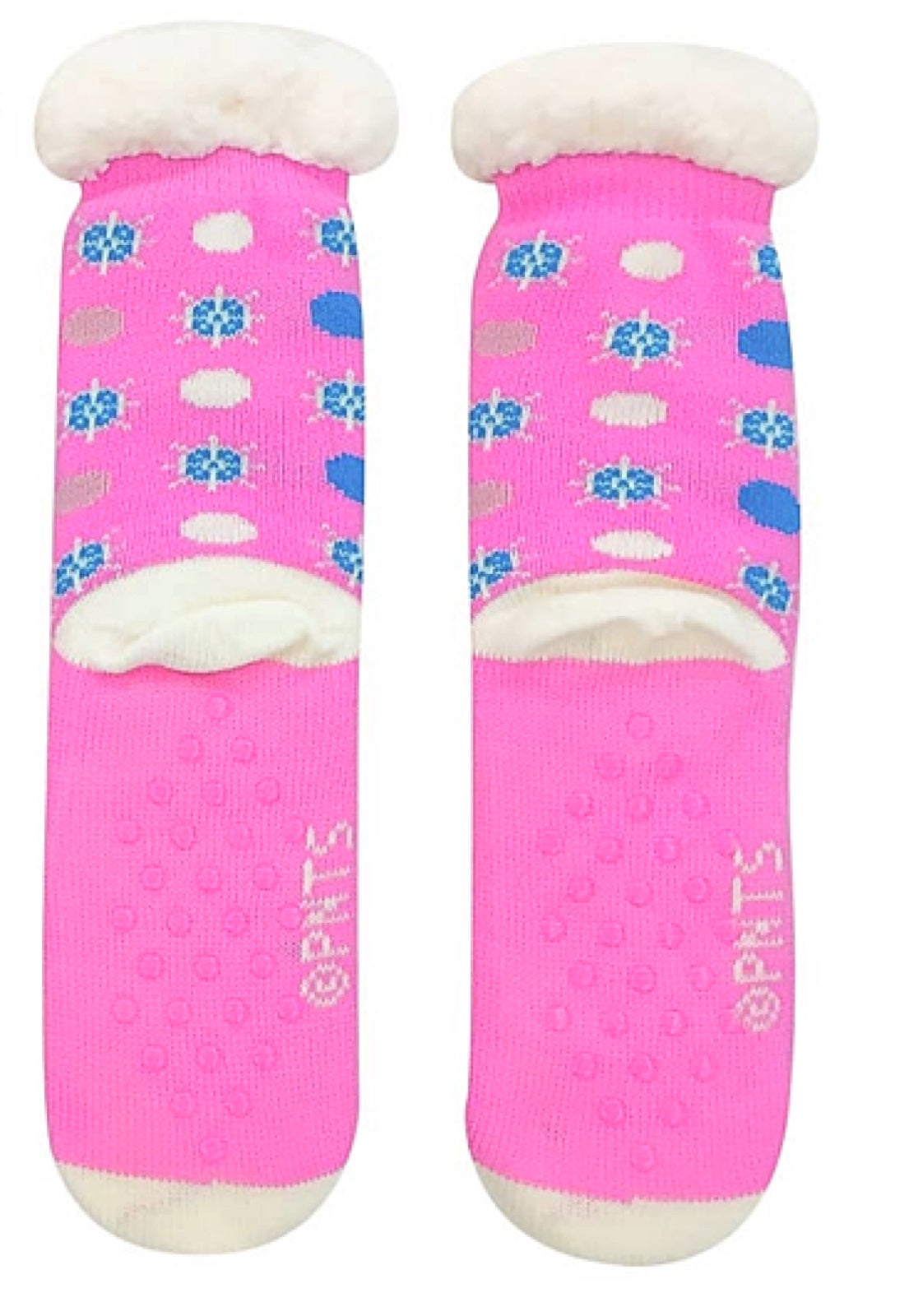 PEANUTS Ladies Sherpa Lined Gripper Bottom Slipper Socks SNOOPY & WOODSTOCK 'SNOW DAY!' - Novelty Socks for Less