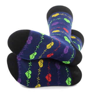 PARQUET BRAND Men’s CARDIOLOGIST/BEATING HEART - Novelty Socks for Less