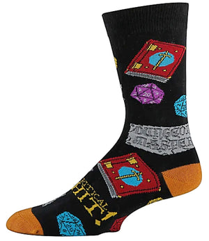 OOOH YEAH Brand Men’s DUNGEON MASTERS Socks - Novelty Socks for Less