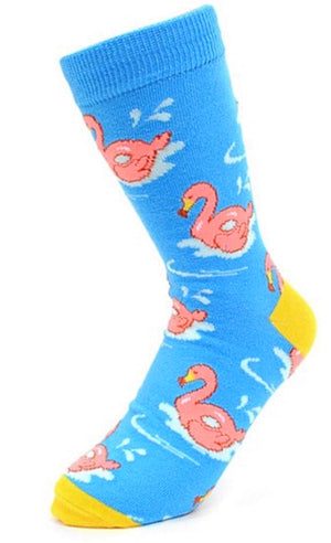 Parquet Brand LADIES Socks FLAMINGO RAFTS - Novelty Socks for Less
