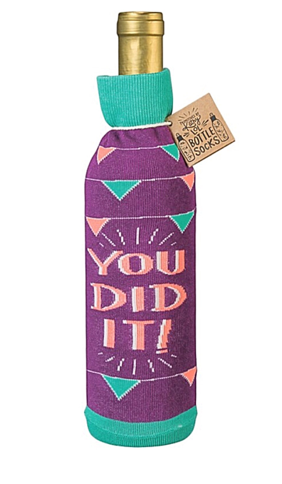 Primitives By Kathy BOTTLE SOCK ‘WHOO HOO! YOU DID IT!’ - Novelty Socks for Less