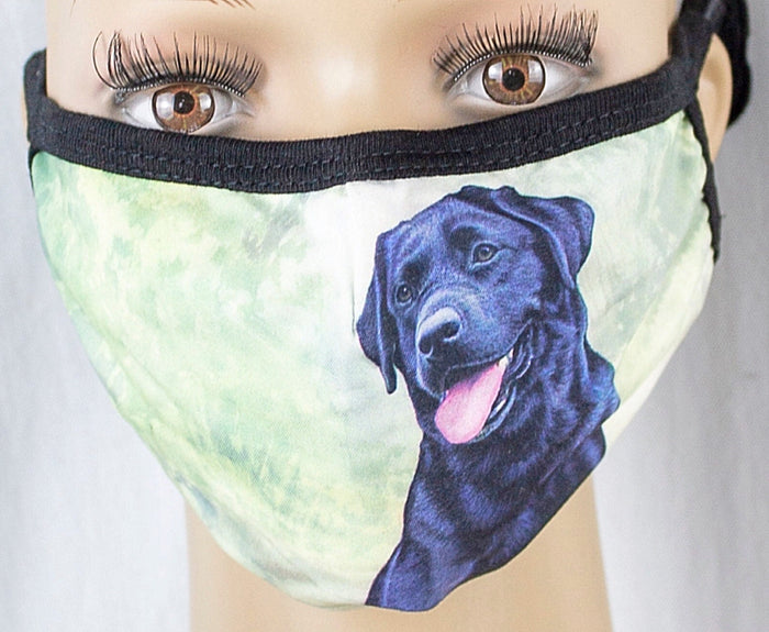 E&S Pets Brand BLACK LABRADOR Dog Adult Face Mask Cover