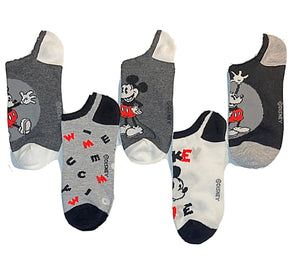 DISNEY Ladies 5 Pair Of No Show MICKEY MOUSE Socks - Novelty Socks for Less