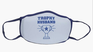 FUNATIC Brand Adult TROPHY HUSBAND Face Mask - Novelty Socks for Less