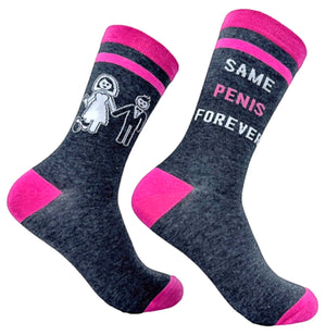CRAZY DOG Brand Ladies BACHELORETTE WEDDING Socks ‘SAME PENIS FOREVER’ - Novelty Socks for Less