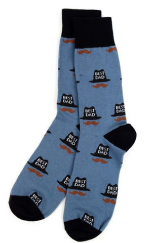 PARQUET Brand Men’s FATHER’S DAY Socks ‘BEST DAD’ - Novelty Socks for Less